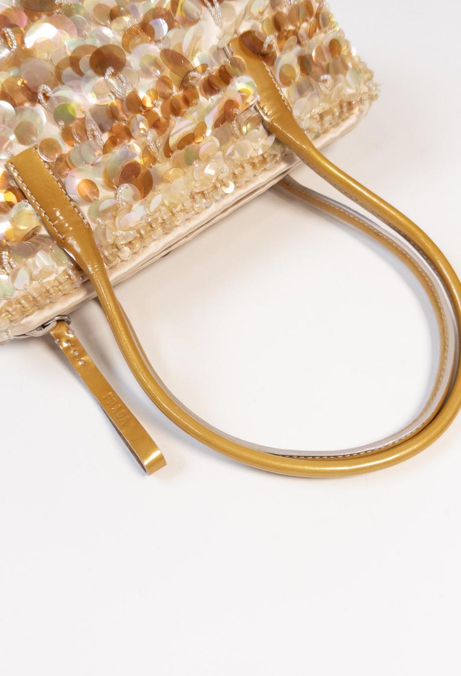 Prada Sequin Mini Sequin Embellished Pochette Mermaid Bag For Sale 2
