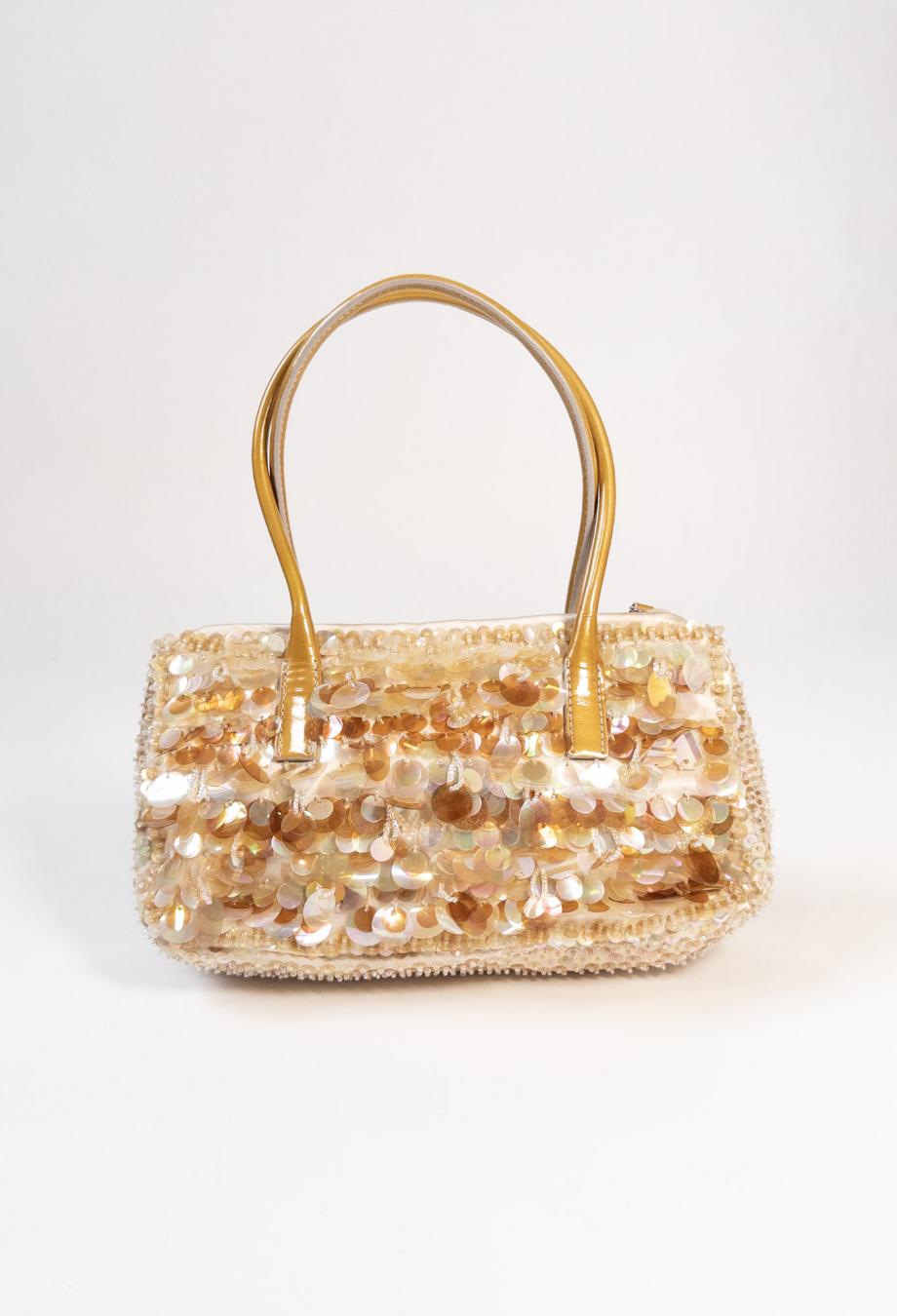 Prada Sequin Mini Sequin Embellished Pochette Mermaid Bag For Sale 4