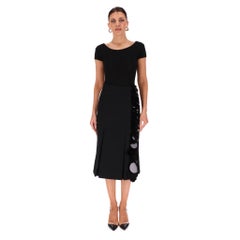 Prada Sequin Trimmed Virgin Wool Midi Skirt