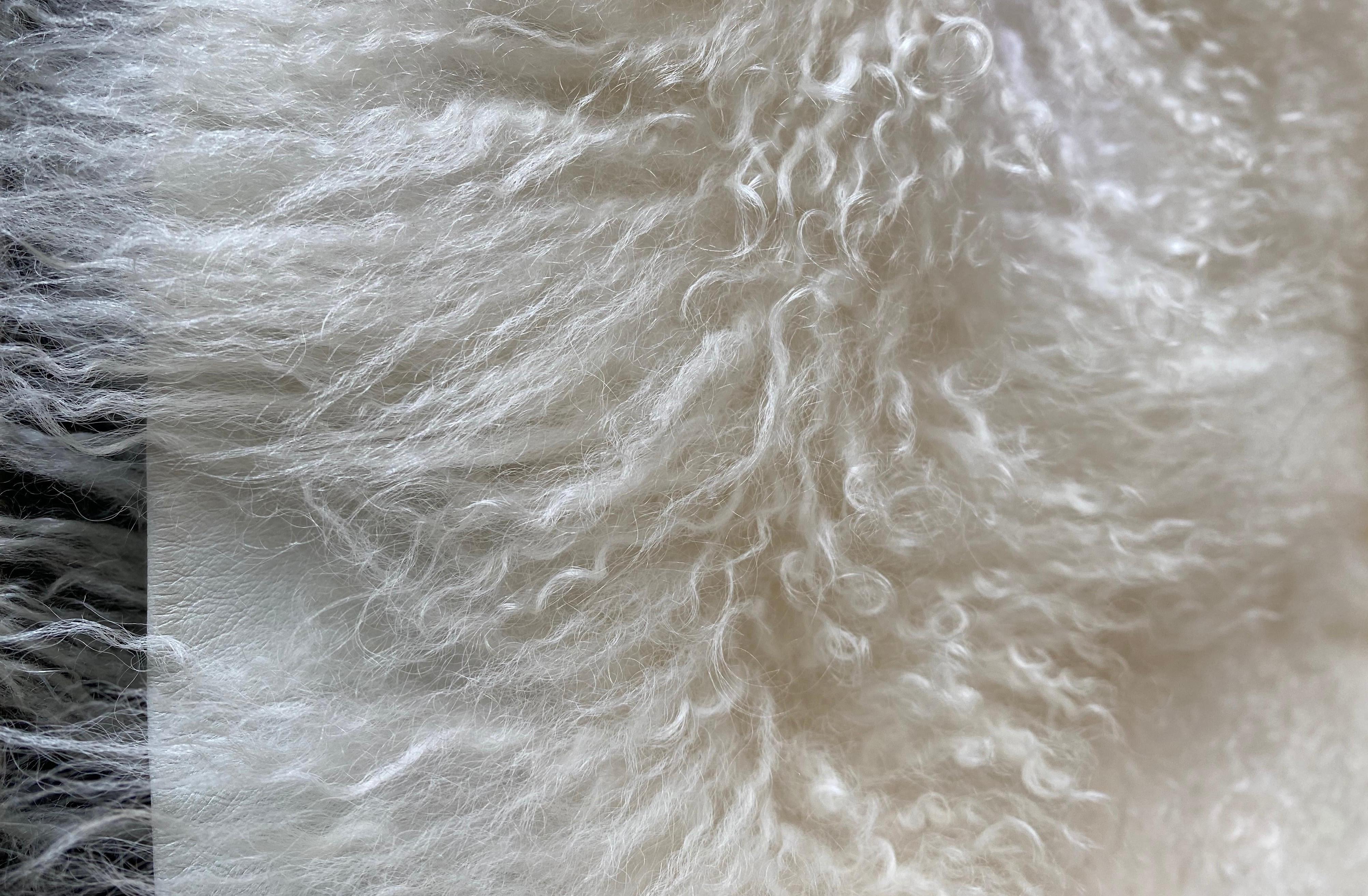 Modern Prada Shearling Mongolian Wool Throw Blanket