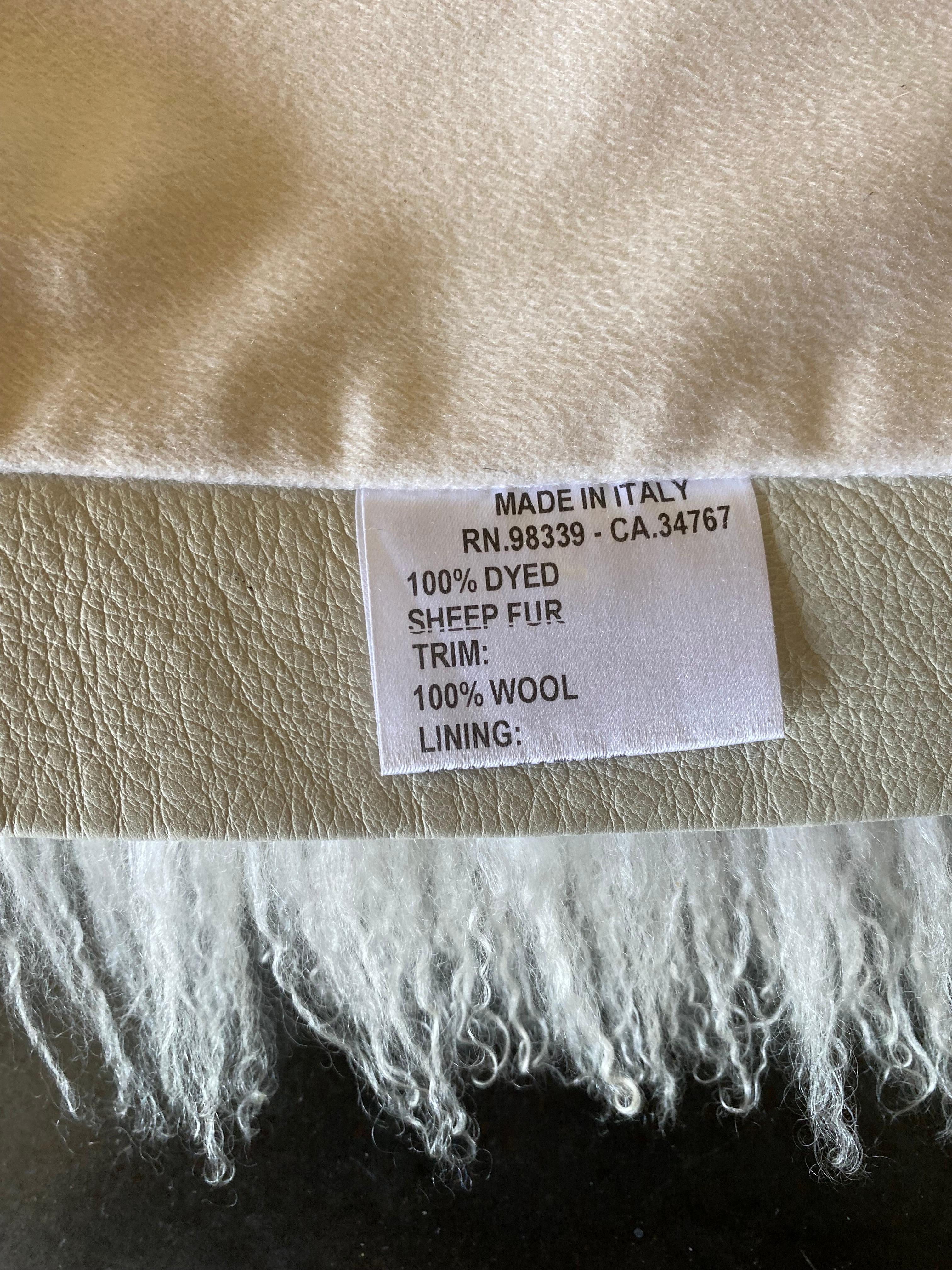 Prada Shearling Mongolian Wool Throw Blanket In Fair Condition In New York, NY