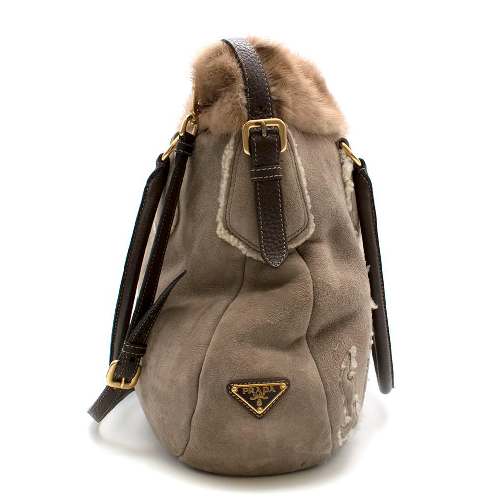 prada shearling bag