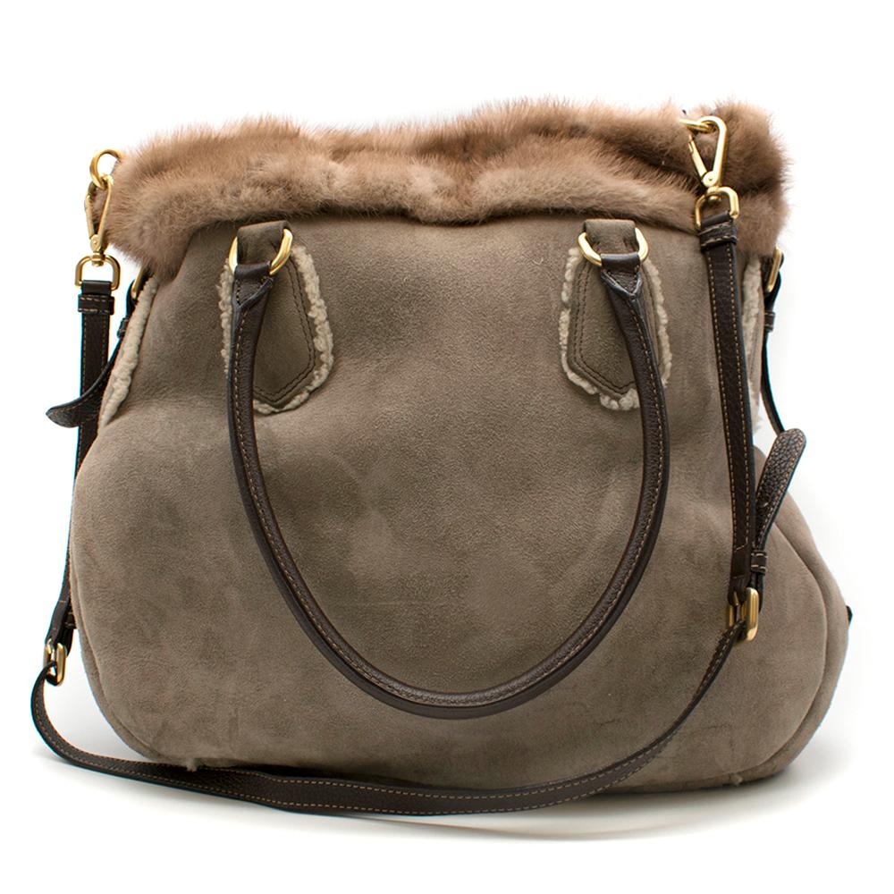 fur trim bag