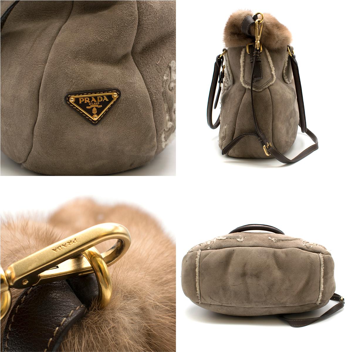 shearling trim bag