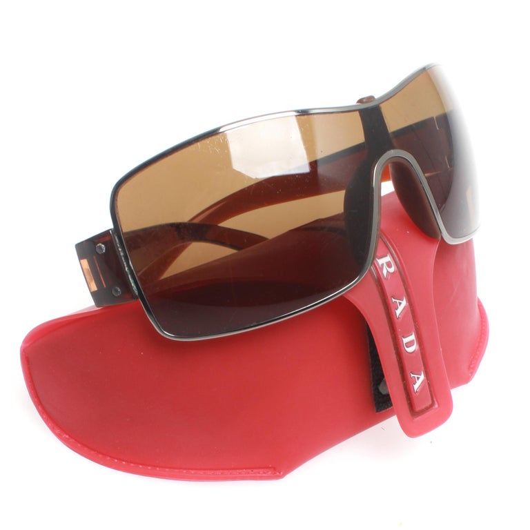 PRADA Shield Sunglasses For Sale at 1stDibs | vintage prada shield  sunglasses, prada shield glasses, shield sunglasses prada