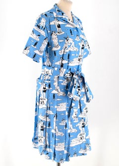 Prada Shirt Printed Kissing Sailor Shirt Dress XXS 38