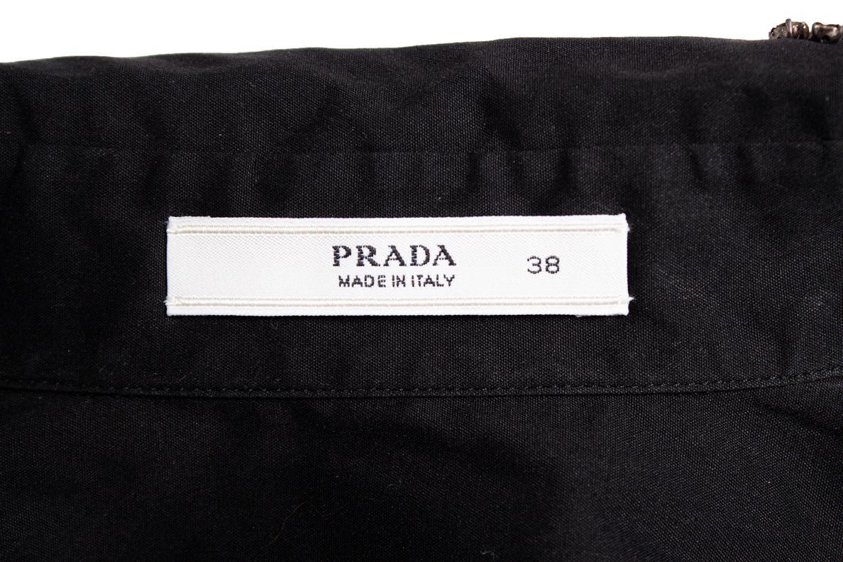 Prada, shirt with stones on the collar. In Good Condition For Sale In AMSTERDAM, NL