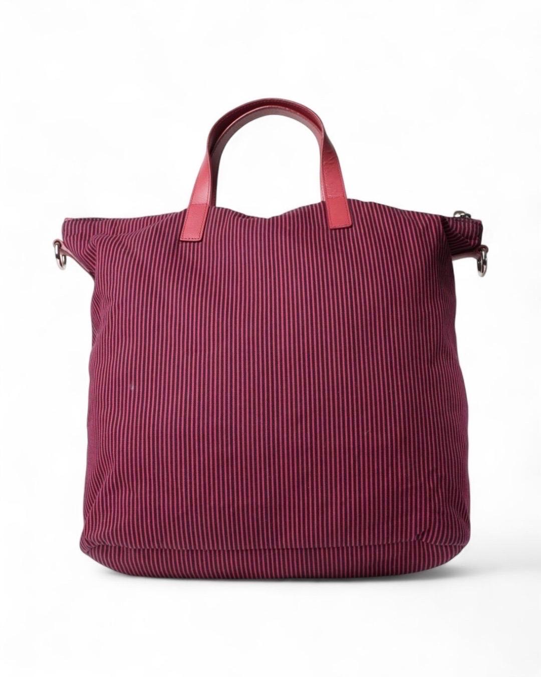 De las mujeres Prada Shopper Vertical Medio Righe Rossa en venta