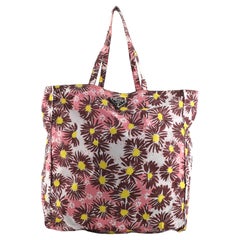 Prada Shopping Tote Printed Tessuto Tall