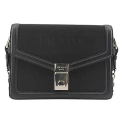 PRADA Shoulder bag in Black Canvas