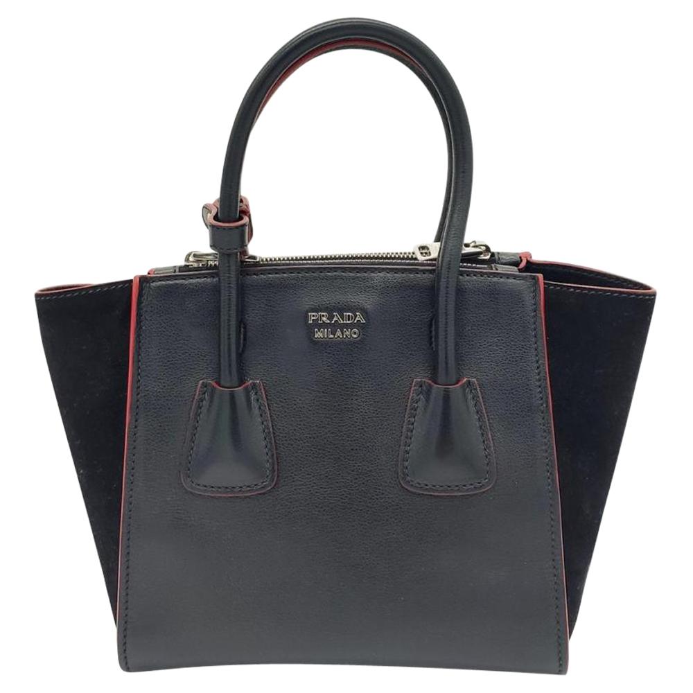 Prada Lux Double Shoulder Bag Calfskin at 1stDibs