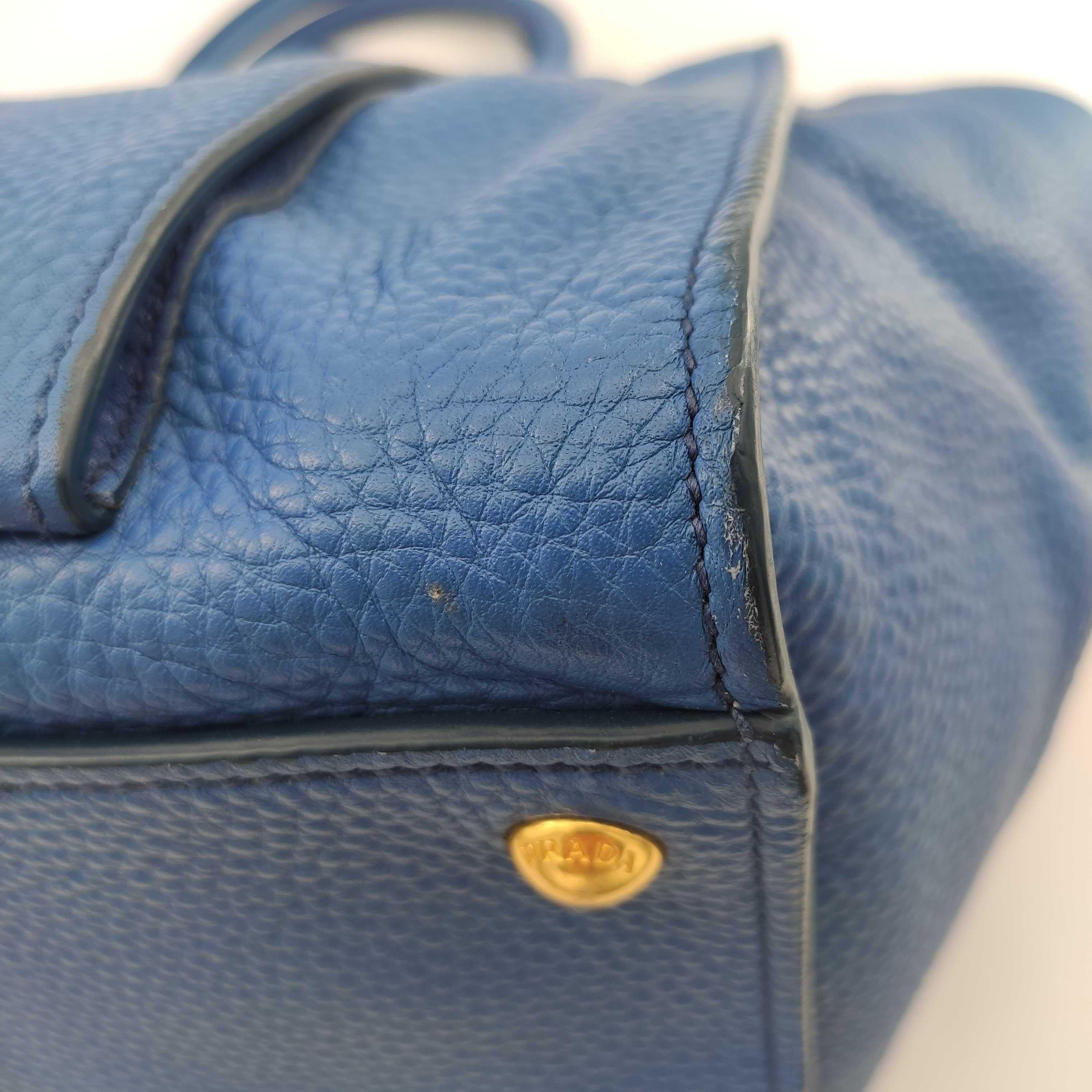 PRADA Shoulder bag in Blue Leather 6
