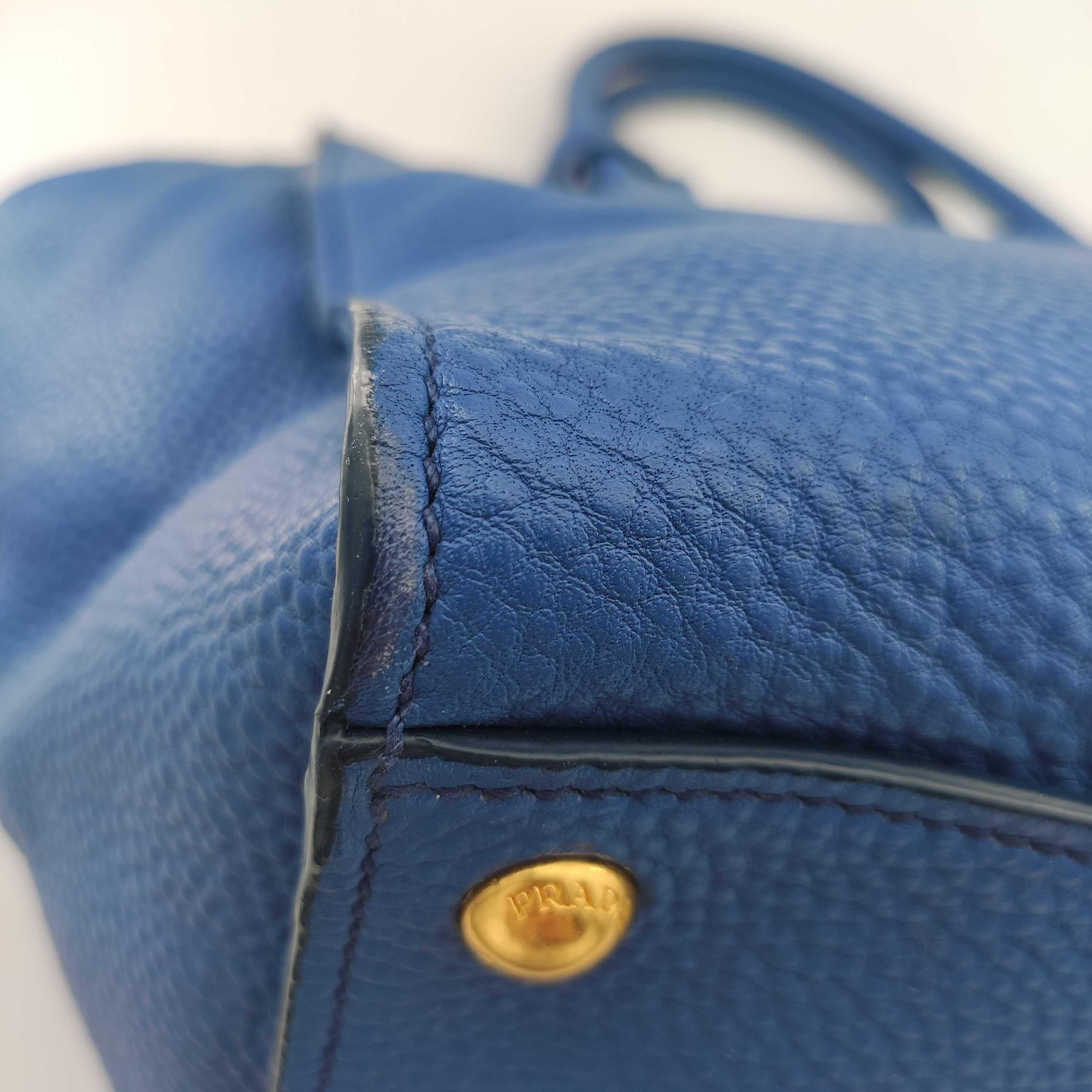 PRADA Shoulder bag in Blue Leather 7