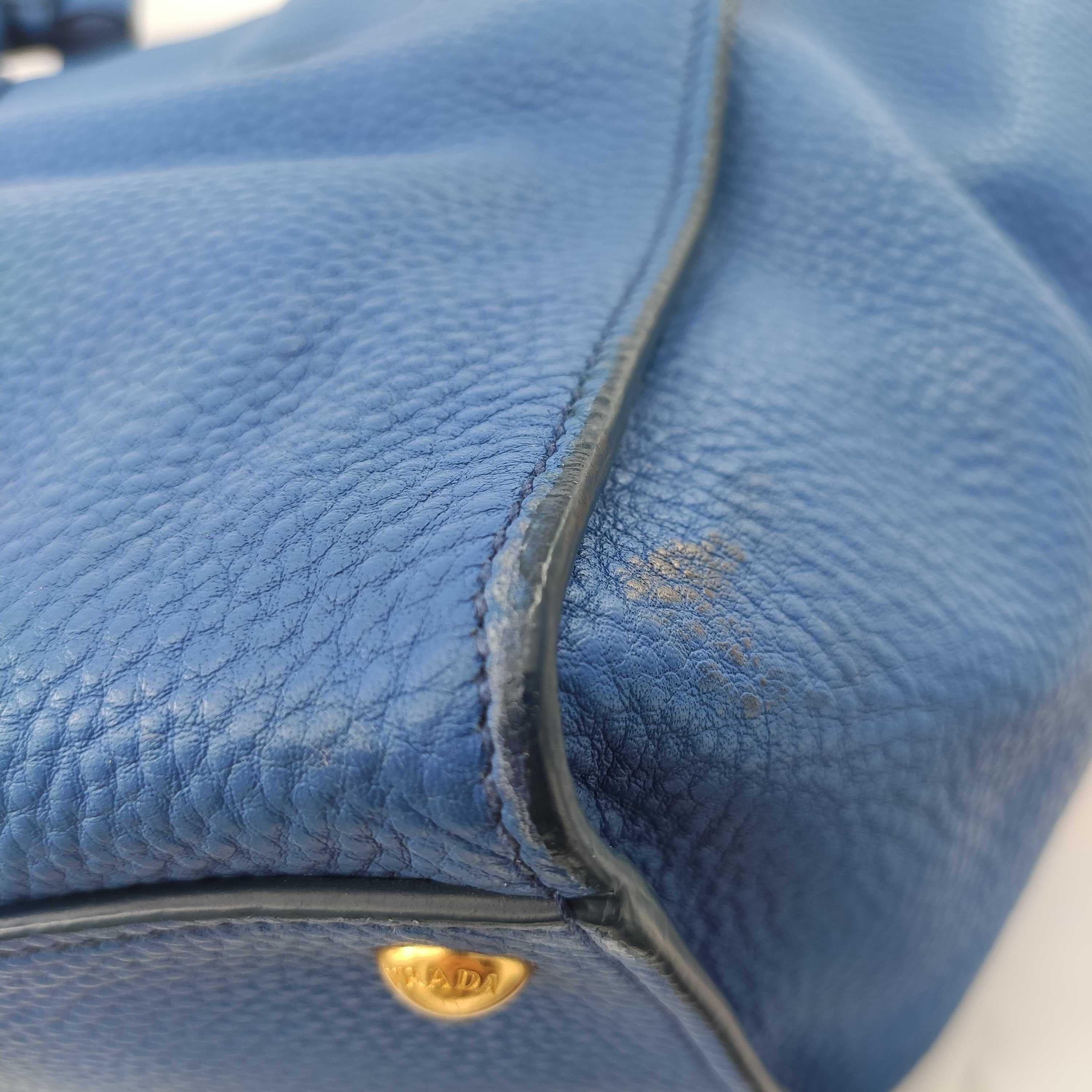 PRADA Shoulder bag in Blue Leather 8