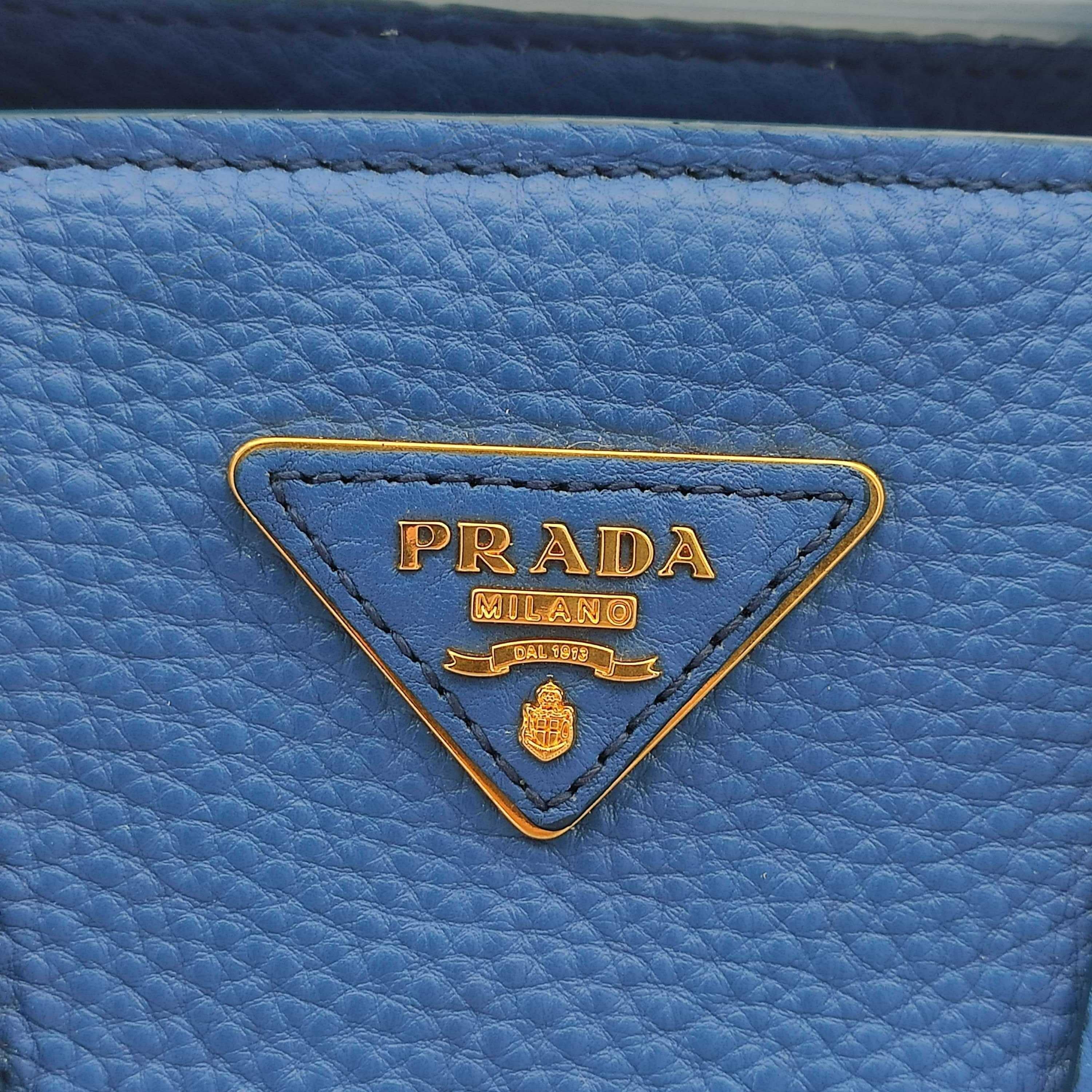 PRADA Shoulder bag in Blue Leather 2