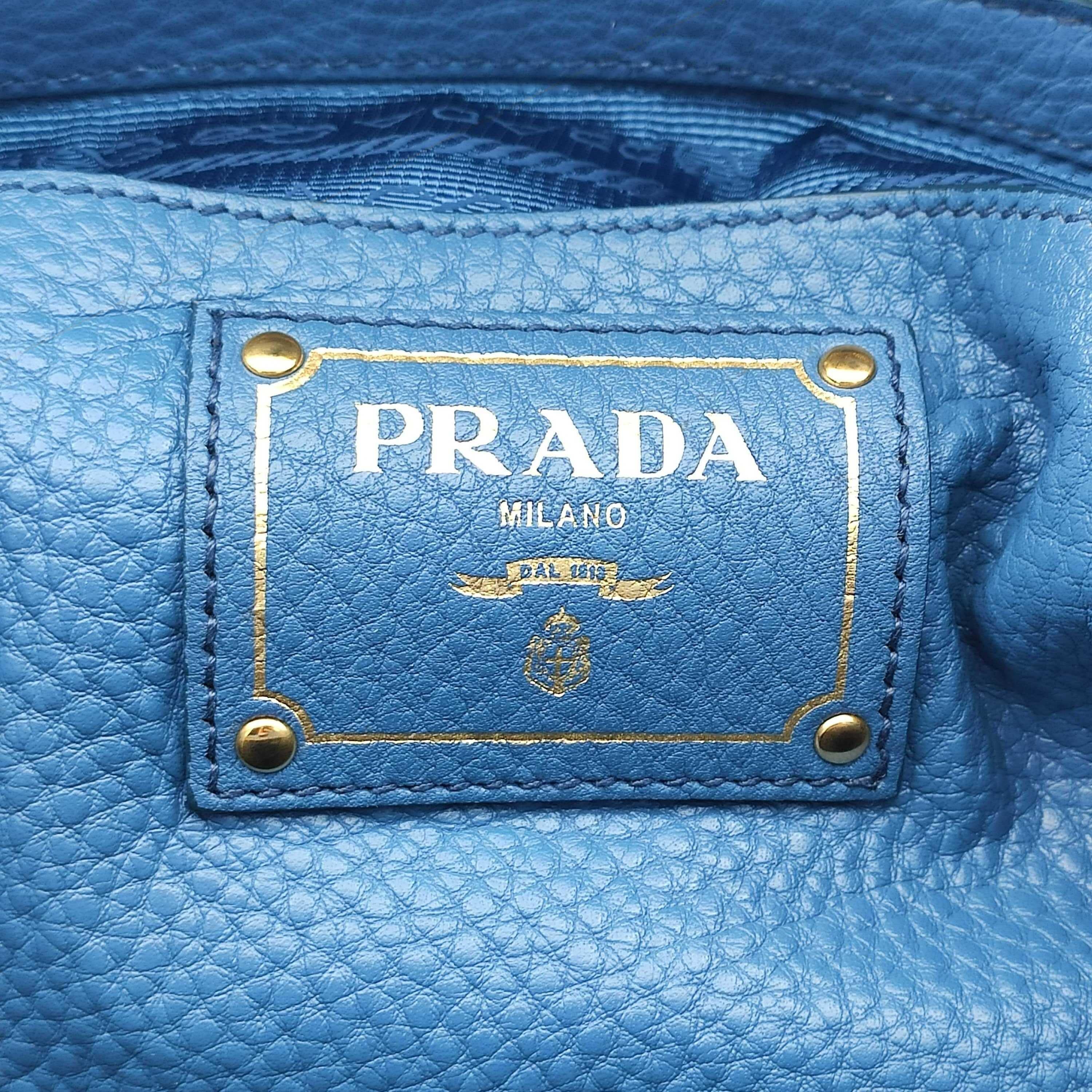 PRADA Shoulder bag in Blue Leather 3