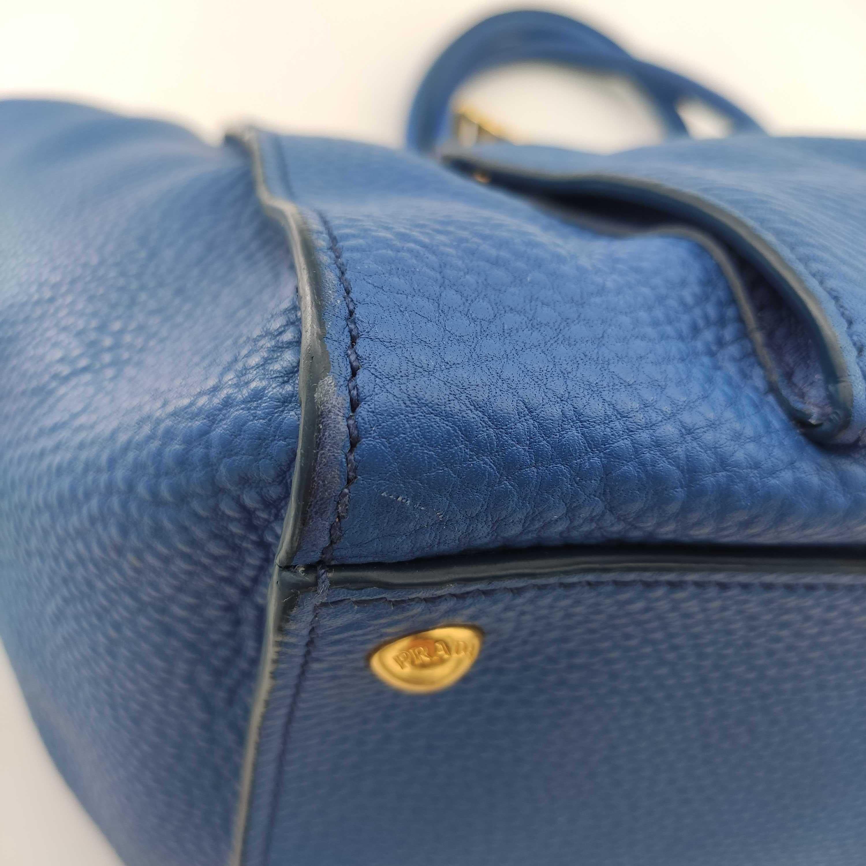 PRADA Shoulder bag in Blue Leather 5