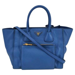 PRADA Shoulder bag in Blue Leather