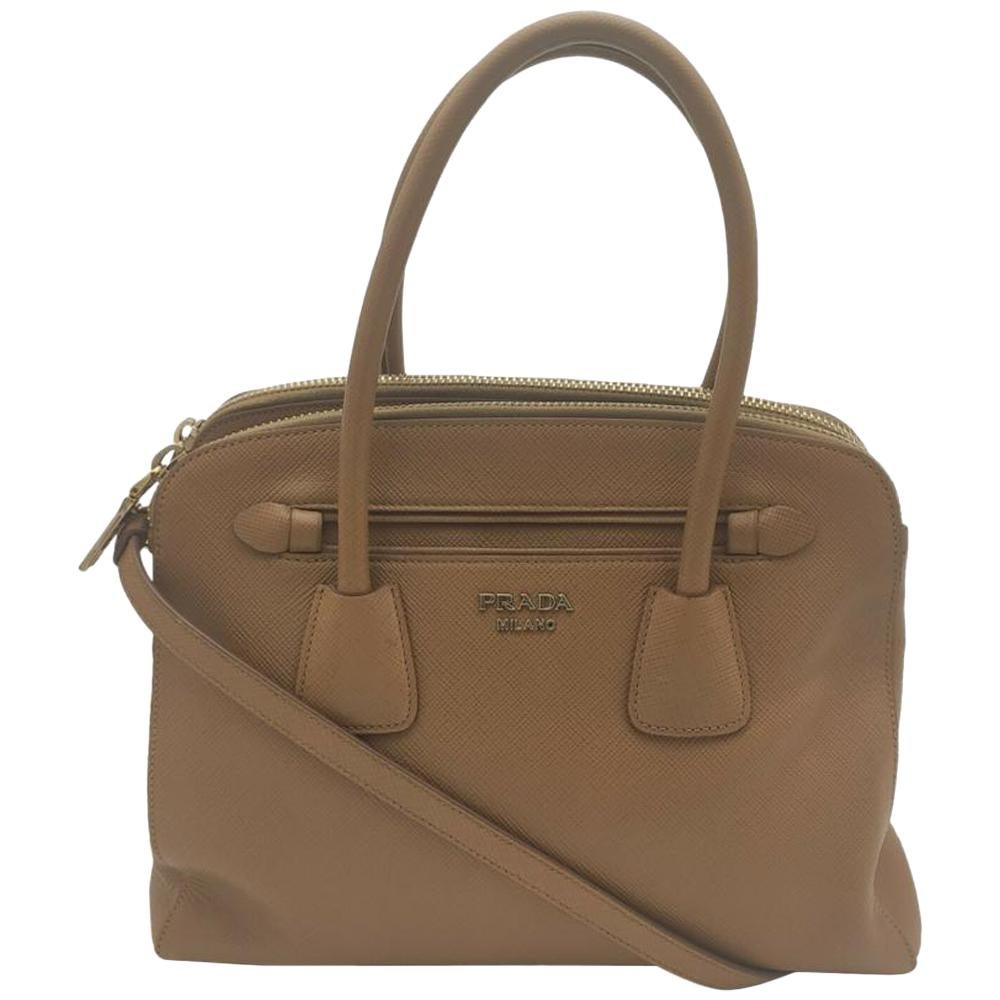 PRADA Shoulder bag in Brown Leather