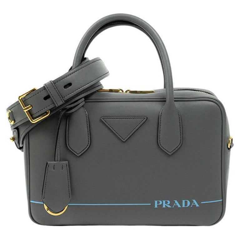 PRADA Shoulder bag in Grey Leather at 1stDibs