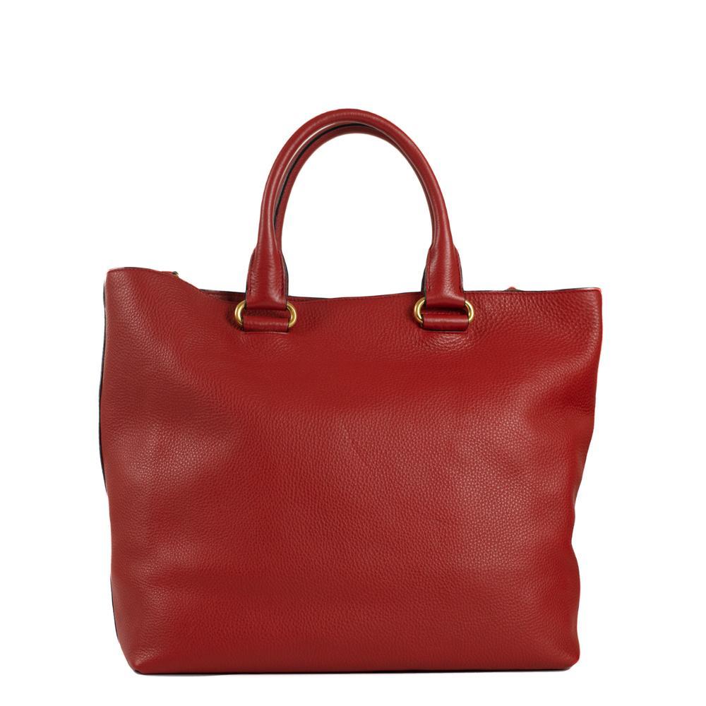 PRADA Shoulder bag in Red Leather In Excellent Condition In Clichy, FR