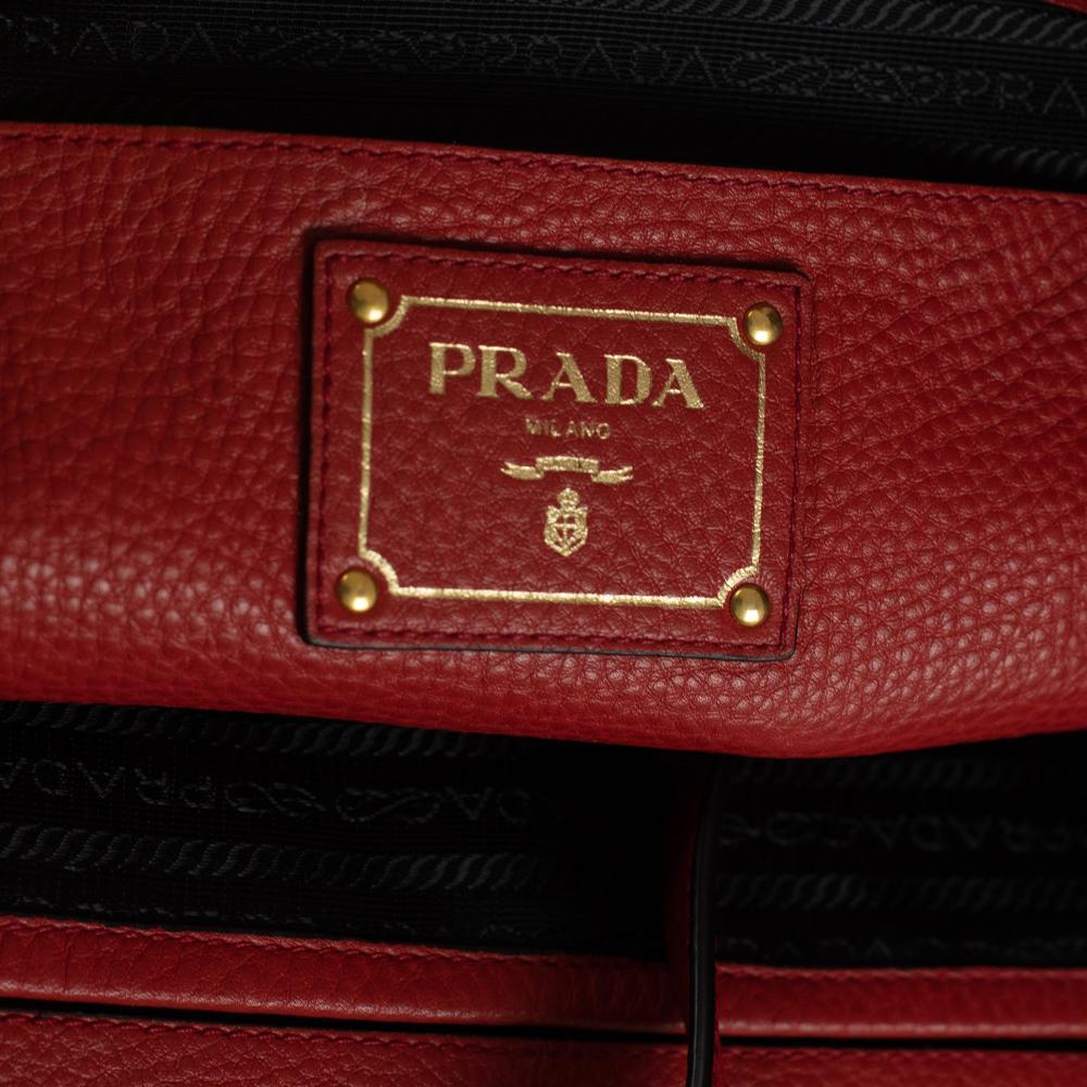 PRADA Shoulder bag in Red Leather 2