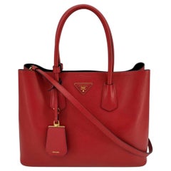 prada red leather shoulder bag PRADA Shoulder bag in Red Leather