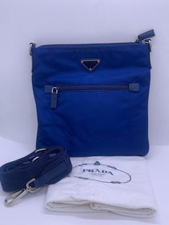 PRADA Shoulder Bag Nylon Navy Handbag Man Bag Italy
