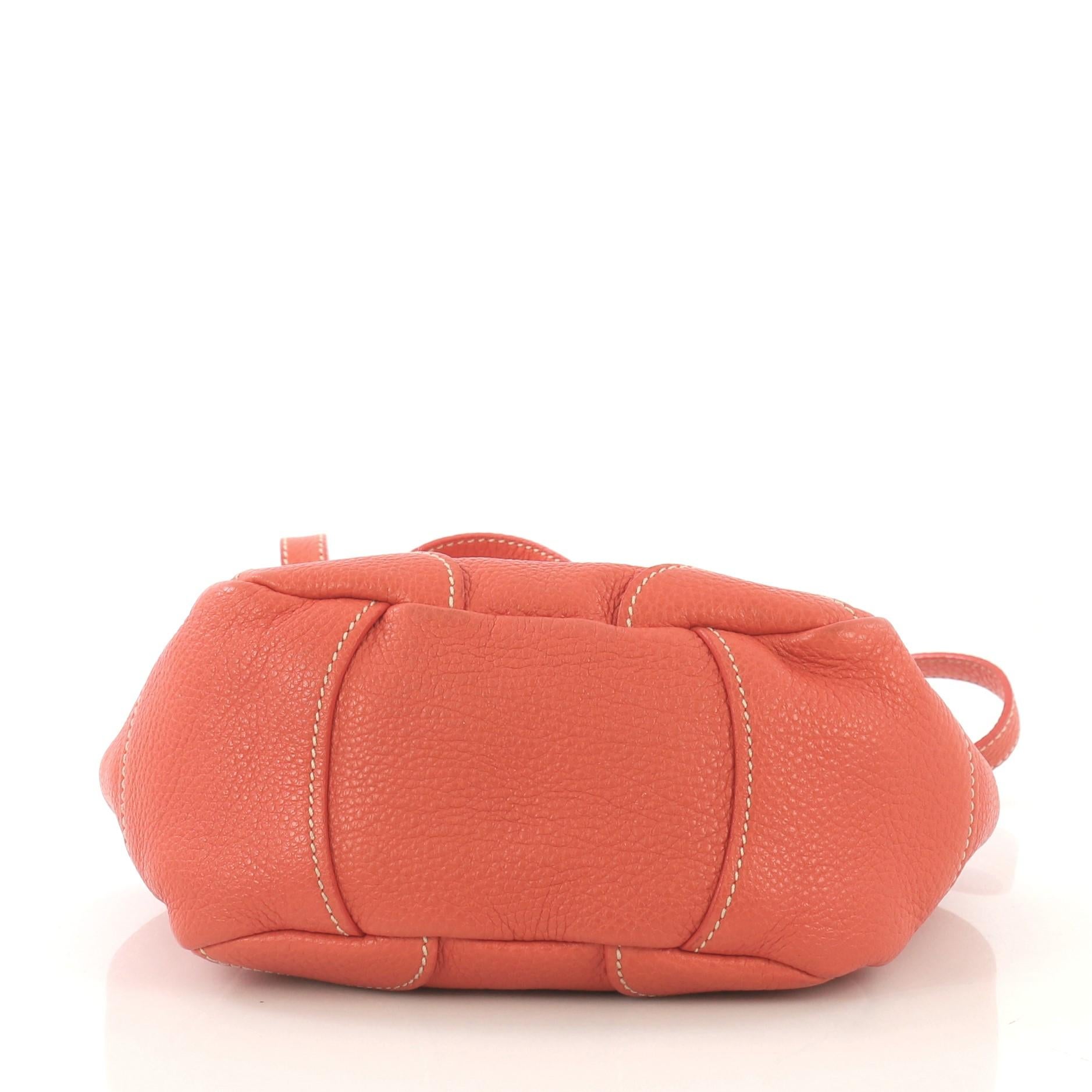 Prada Side Pocket Crossbody Bag Vitello Daino Mini In Good Condition In NY, NY