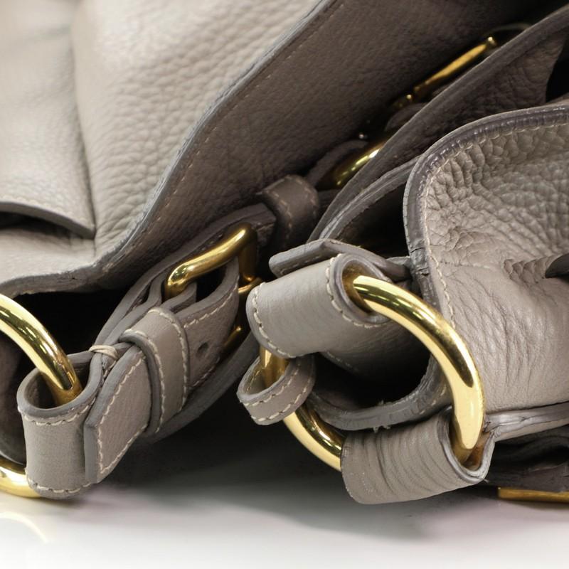 Prada Seitentasche Reißverschluss Hobo Vitello Daino groß 3