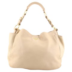 Prada Side Pocket Zip Hobo Vitello Daino Large