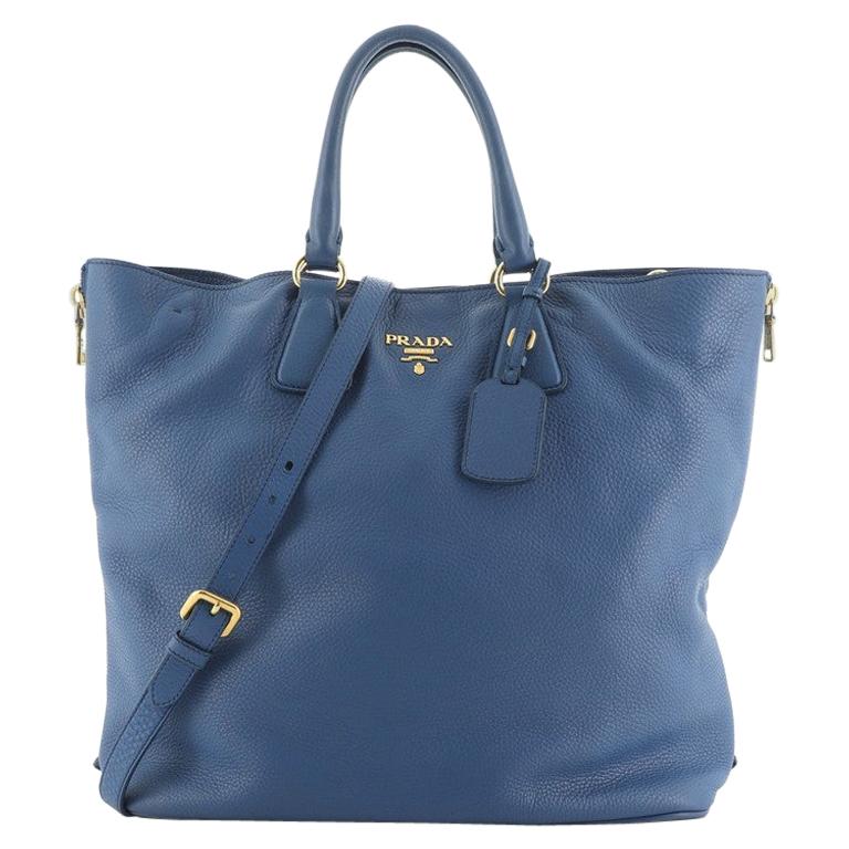 Prada Large Vitellodaino Side Zip Tote in Orange main image 1