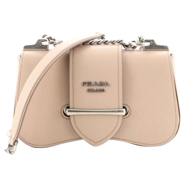 Prada Sidonie Chain Shoulder Bag Saffiano Leather Medium at 1stDibs