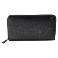Prada Signature Saffiano Trend Leather Fragola Talc Zip Wallet PR-0729N-0004