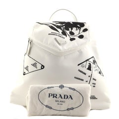 Prada Signaux Backpack Printed Nylon