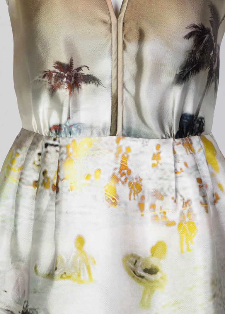 prada beach dress Prada Slubbed Toile Sleeveless Dress