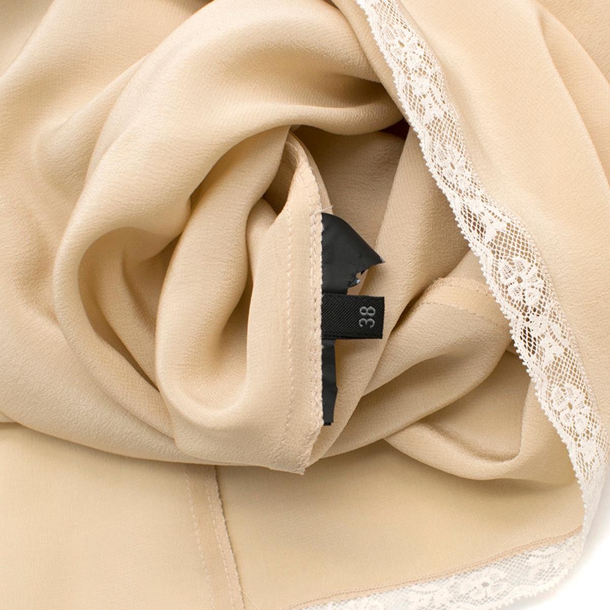 Women's Prada Silk Blend Nude Mini Slip Dress - Size US 2 For Sale