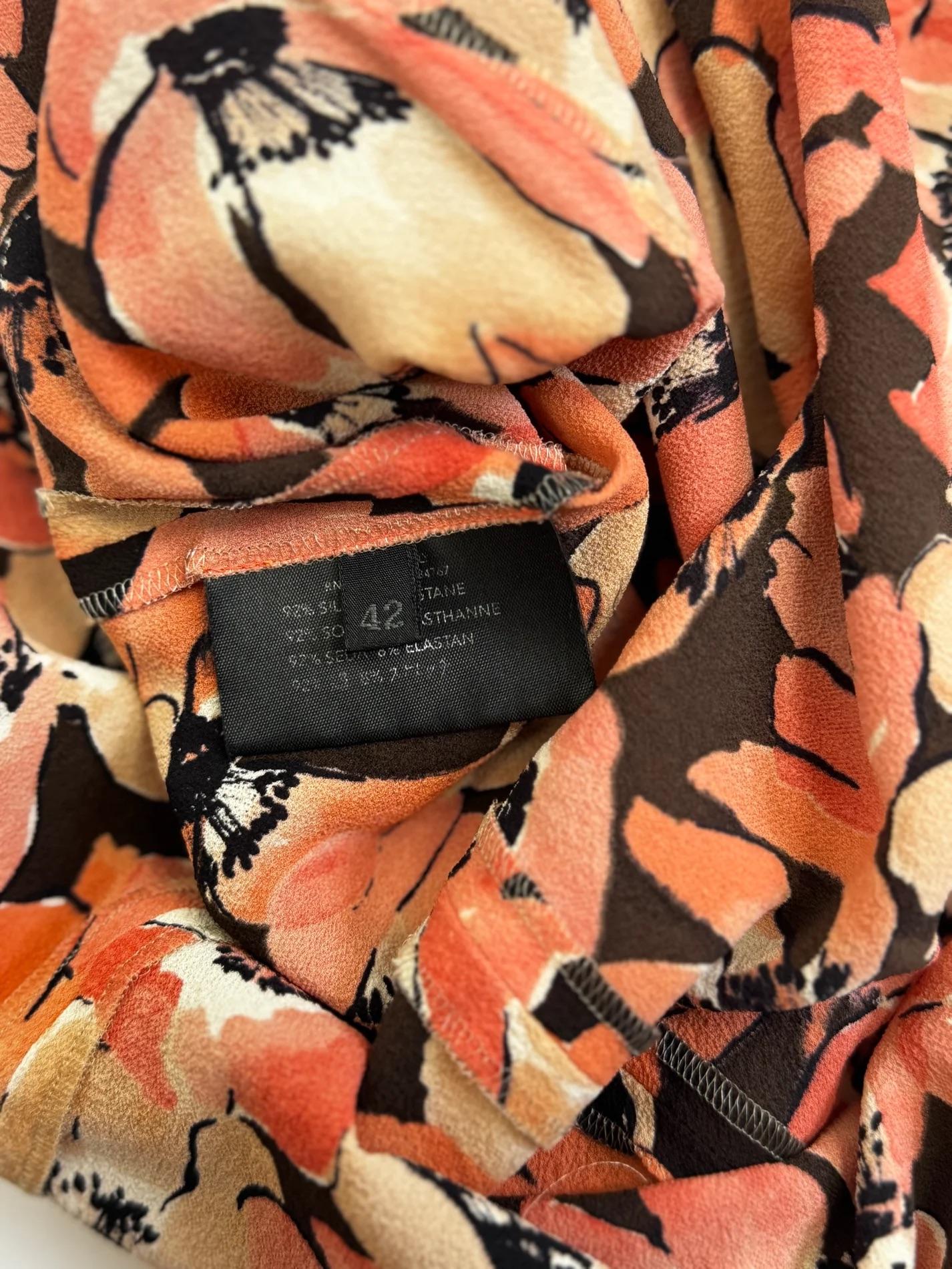 Robe en soie à coquelicot de Prada, FW 2000 en vente 5