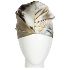 Chapeau turban Prada en soie imprimée:: édition limitée:: années 2000
