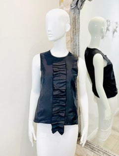 Prada Silk Ruffle Detail Top