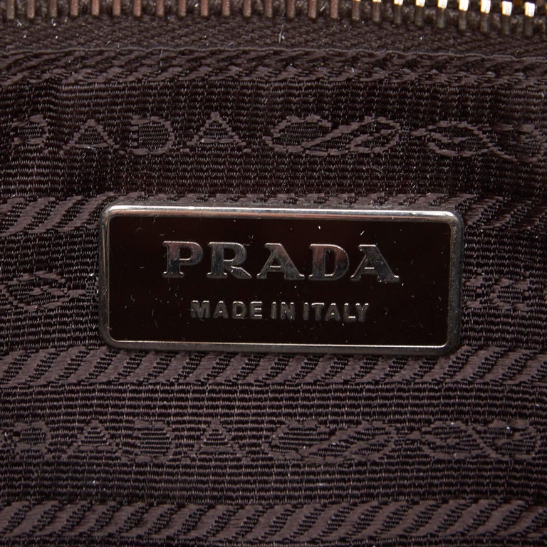 Prada Silver Leather Baguette Italy For Sale at 1stDibs