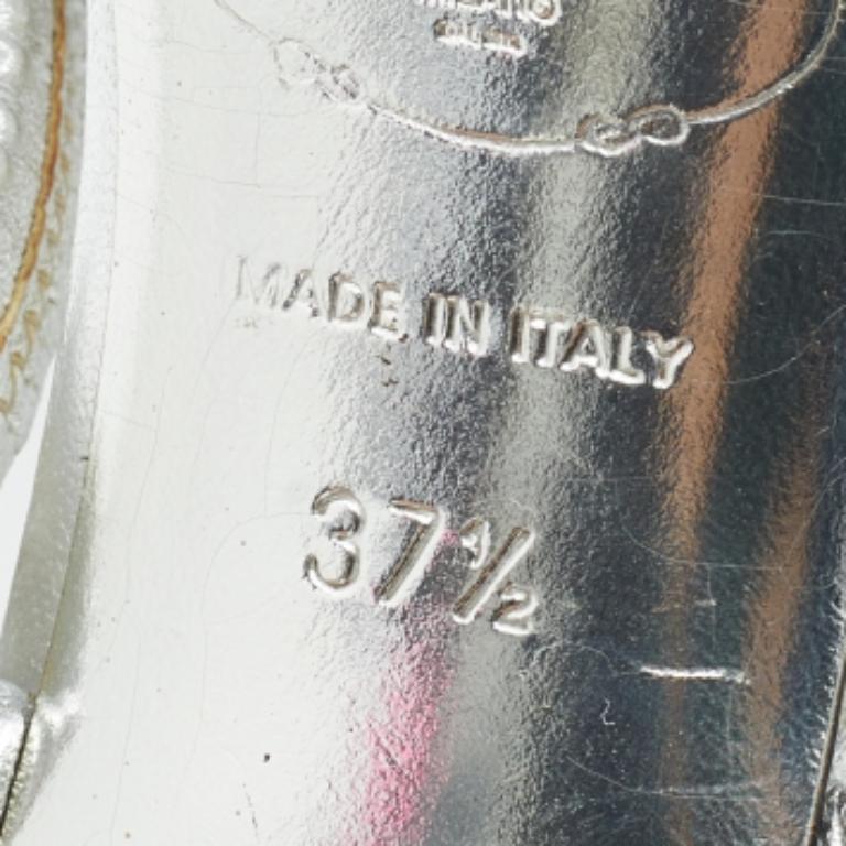 A. Silver - Sandali in pelle di Prada Taglia 37,5 in vendita 2