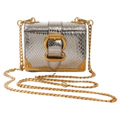 Prada Silver Lizard Micro Cahier Bag