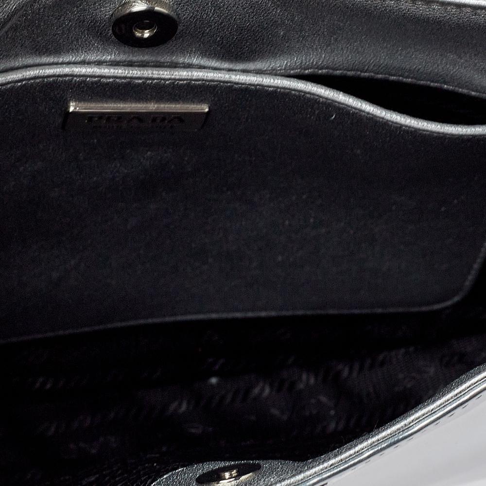 Women's Prada Silver Mirror Leather Cleo Shoulder Bag