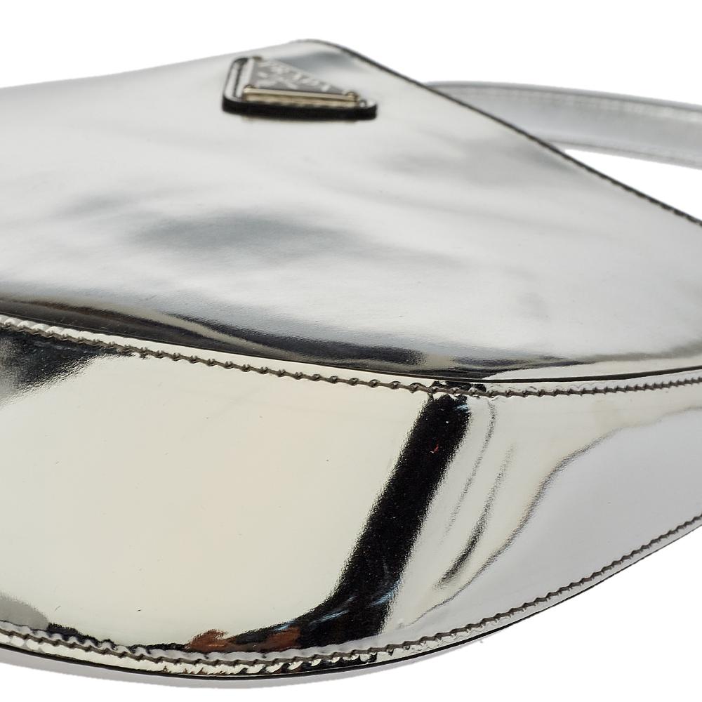 Prada Silver Mirror Leather Cleo Shoulder Bag at 1stDibs | prada cleo ...
