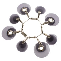Bracciale Prada in argento e catena di lucite grigia Collezione Runway SS 2016