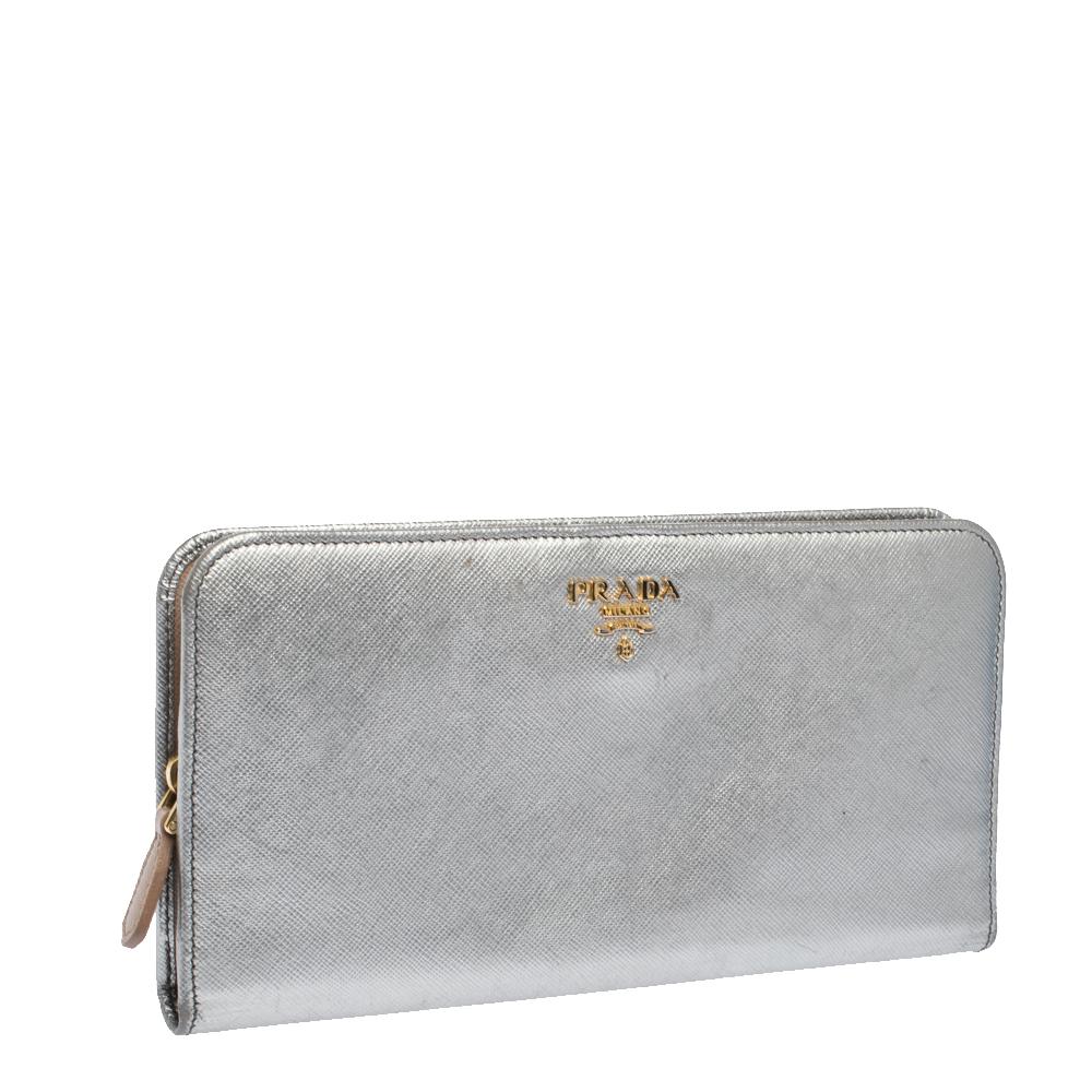 prada wallet grey