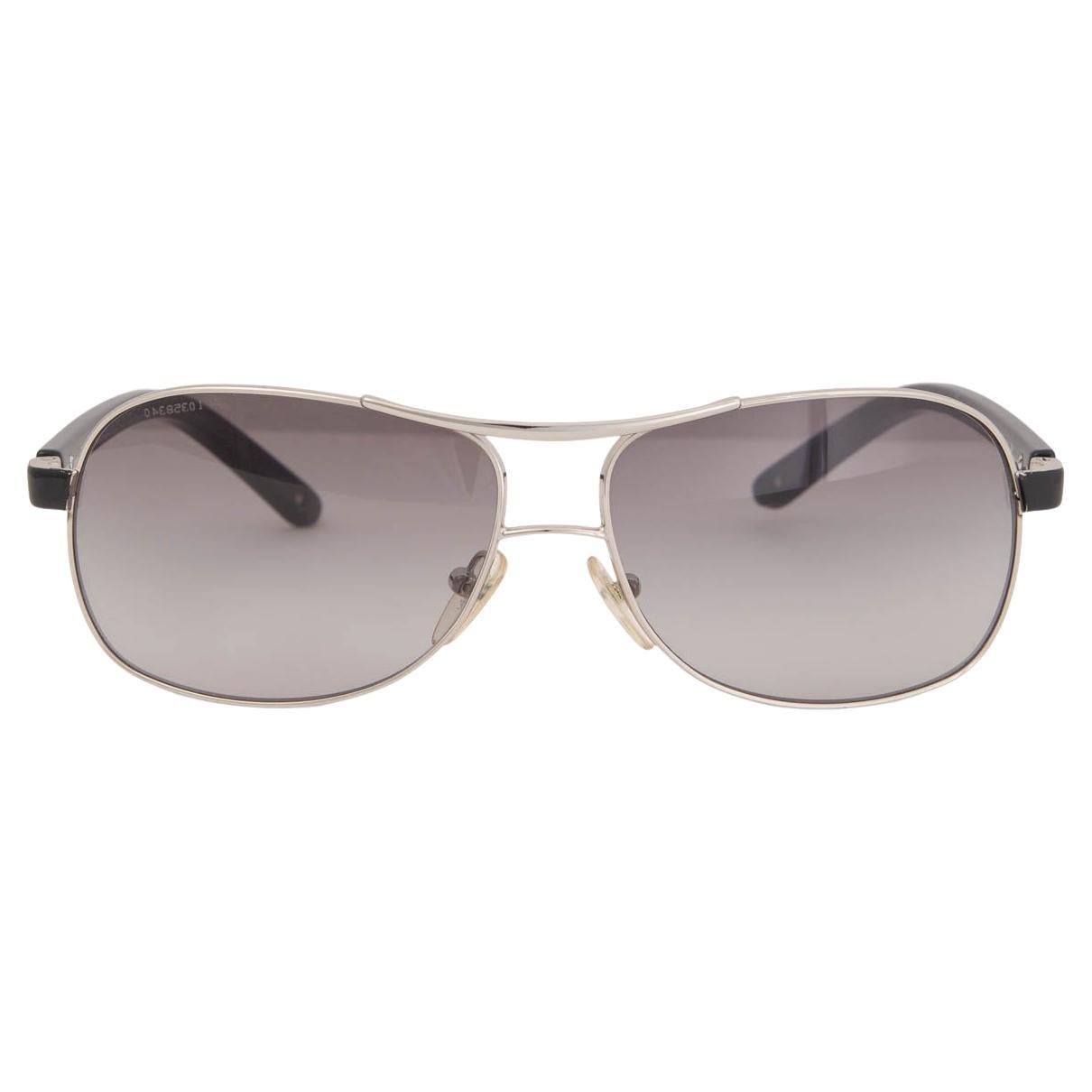 PRADA Silberfarbene SPR59L-Sonnenbrille  im Angebot