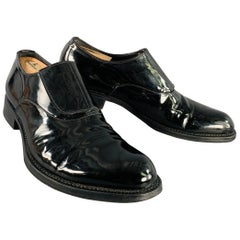 PRADA - Looping in pelle verniciata nera taglia 10