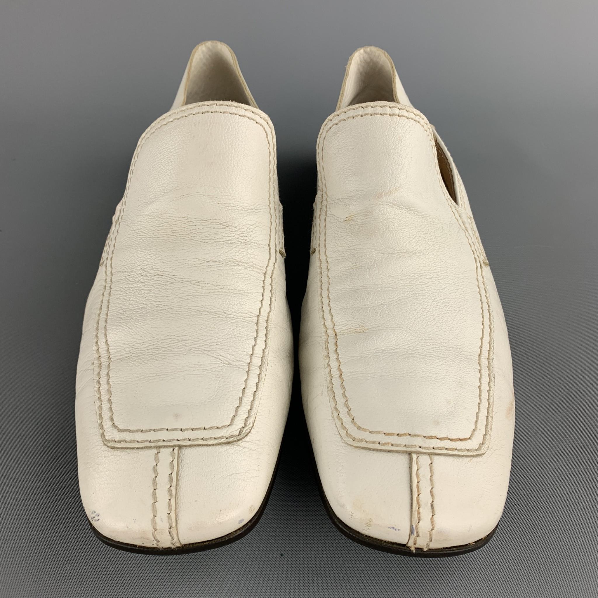 prada loafers white